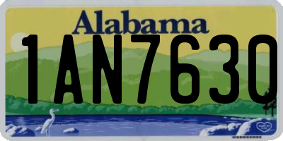 AL license plate 1AN7630