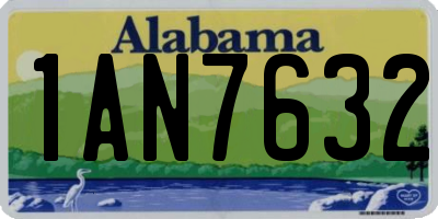 AL license plate 1AN7632