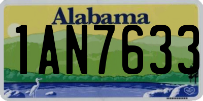 AL license plate 1AN7633