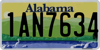 AL license plate 1AN7634