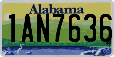 AL license plate 1AN7636