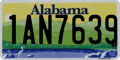 AL license plate 1AN7639