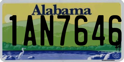 AL license plate 1AN7646