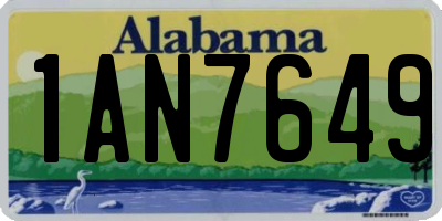 AL license plate 1AN7649