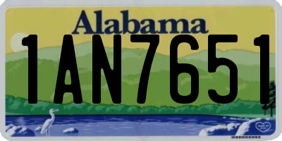 AL license plate 1AN7651