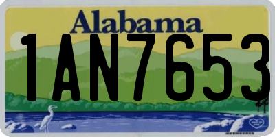 AL license plate 1AN7653