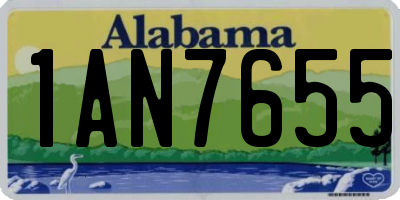 AL license plate 1AN7655