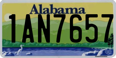 AL license plate 1AN7657