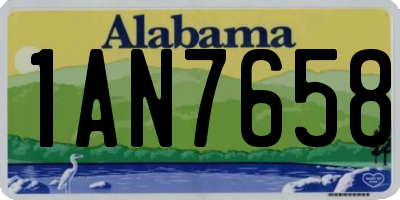 AL license plate 1AN7658