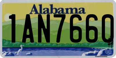 AL license plate 1AN7660
