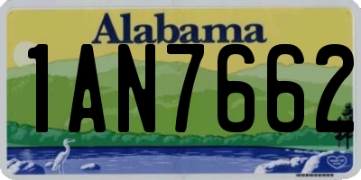 AL license plate 1AN7662