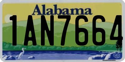 AL license plate 1AN7664
