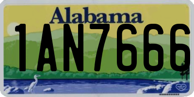 AL license plate 1AN7666