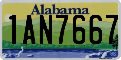 AL license plate 1AN7667