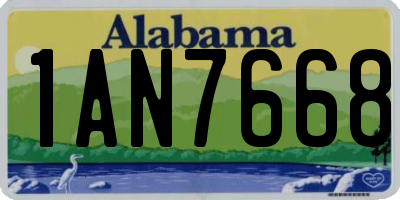 AL license plate 1AN7668