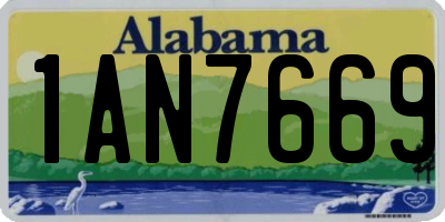 AL license plate 1AN7669