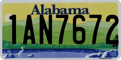 AL license plate 1AN7672