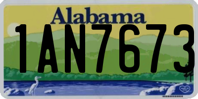 AL license plate 1AN7673