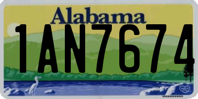 AL license plate 1AN7674