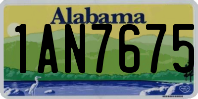 AL license plate 1AN7675