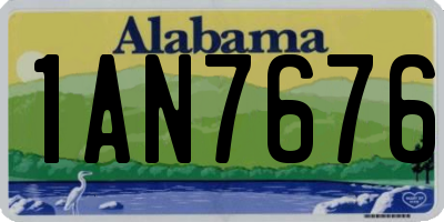 AL license plate 1AN7676