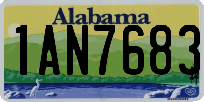 AL license plate 1AN7683