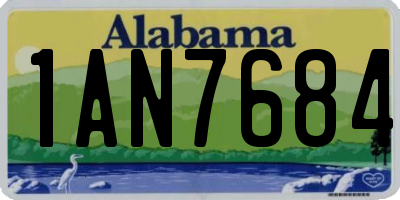 AL license plate 1AN7684
