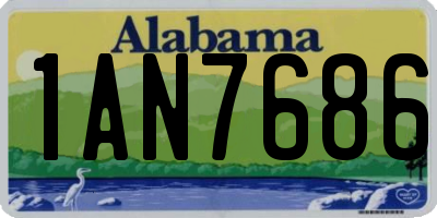 AL license plate 1AN7686