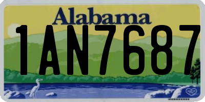AL license plate 1AN7687