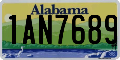AL license plate 1AN7689