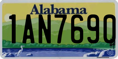 AL license plate 1AN7690