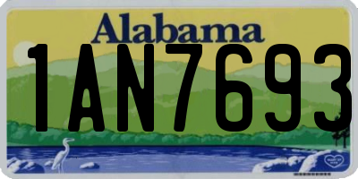 AL license plate 1AN7693