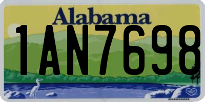 AL license plate 1AN7698