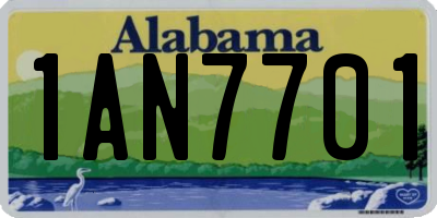 AL license plate 1AN7701