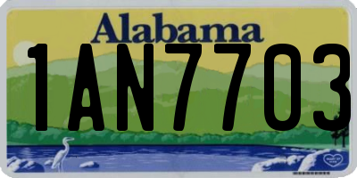 AL license plate 1AN7703