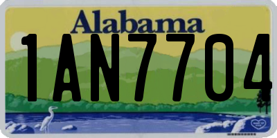 AL license plate 1AN7704