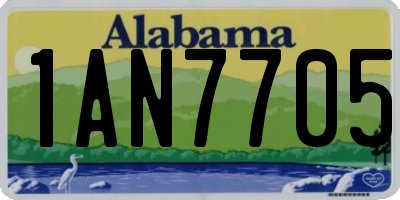 AL license plate 1AN7705