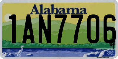 AL license plate 1AN7706
