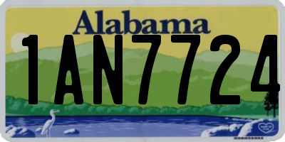 AL license plate 1AN7724