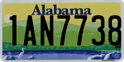 AL license plate 1AN7738
