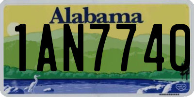 AL license plate 1AN7740