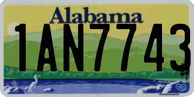 AL license plate 1AN7743