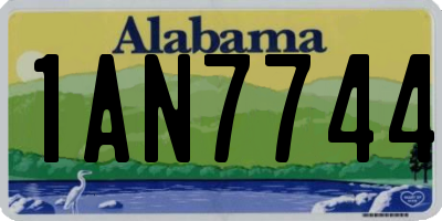AL license plate 1AN7744
