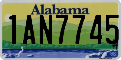 AL license plate 1AN7745