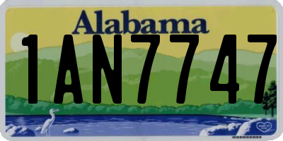 AL license plate 1AN7747
