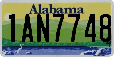 AL license plate 1AN7748