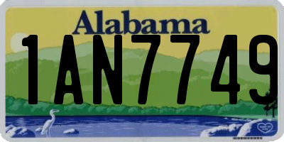 AL license plate 1AN7749