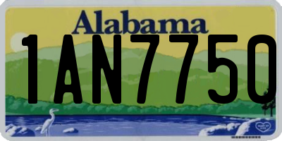 AL license plate 1AN7750
