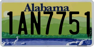 AL license plate 1AN7751