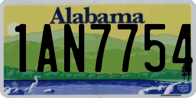 AL license plate 1AN7754